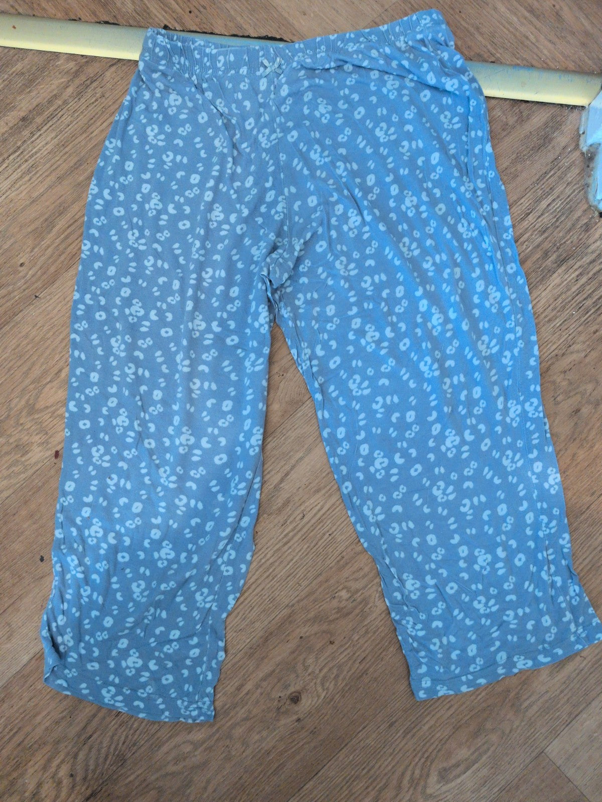 George 8-10 Pale Blue Patterned Elasticated Pyjama Bottoms