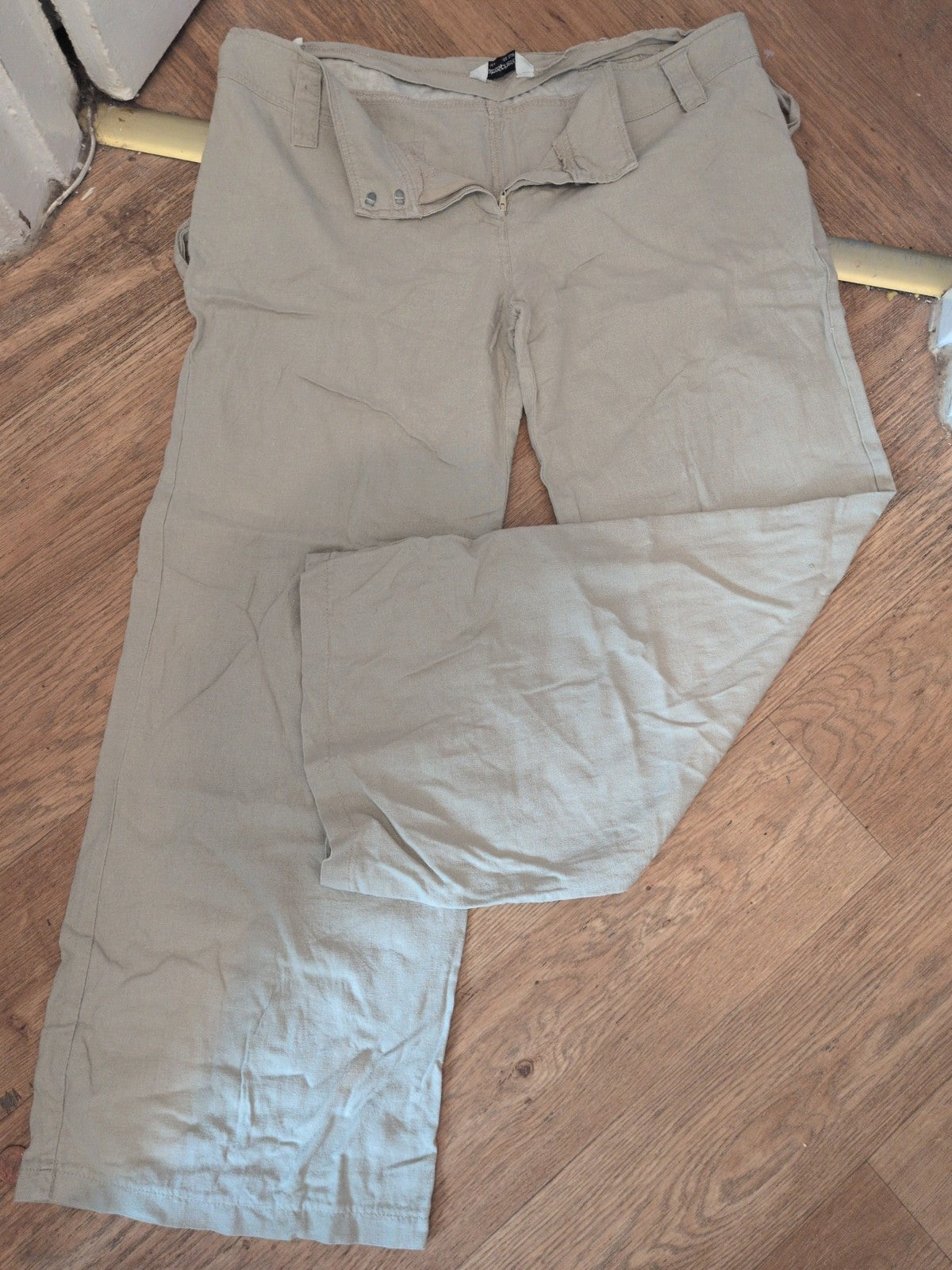 Ladies Primark Size 14 Stone Belted Trousers