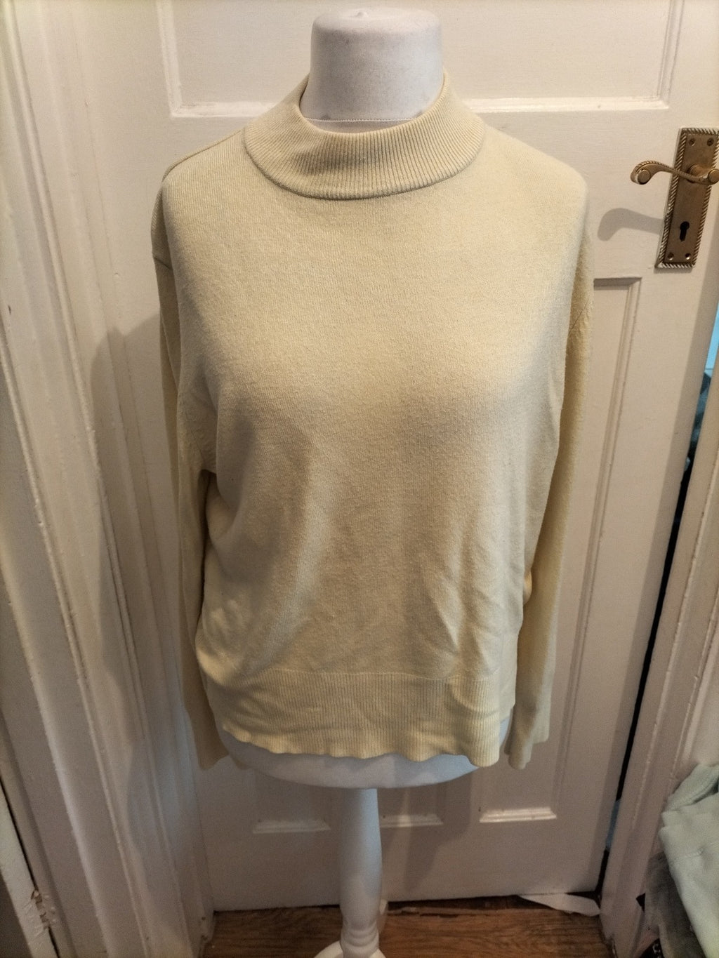 Papaya 22 Pale Yellow High Neck Jumper Mark On Front