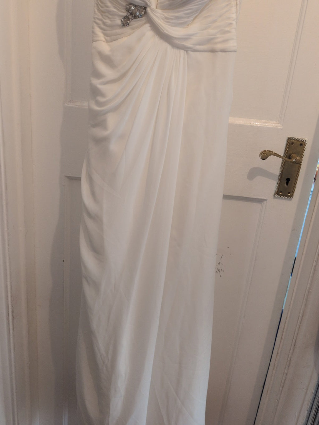 Dusk 12 White Lined Padded Bust Sleeveless Dress