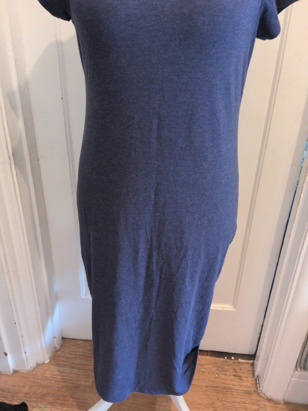 Ladies Primark 18 Navy Short Sleeve Long Length Dress