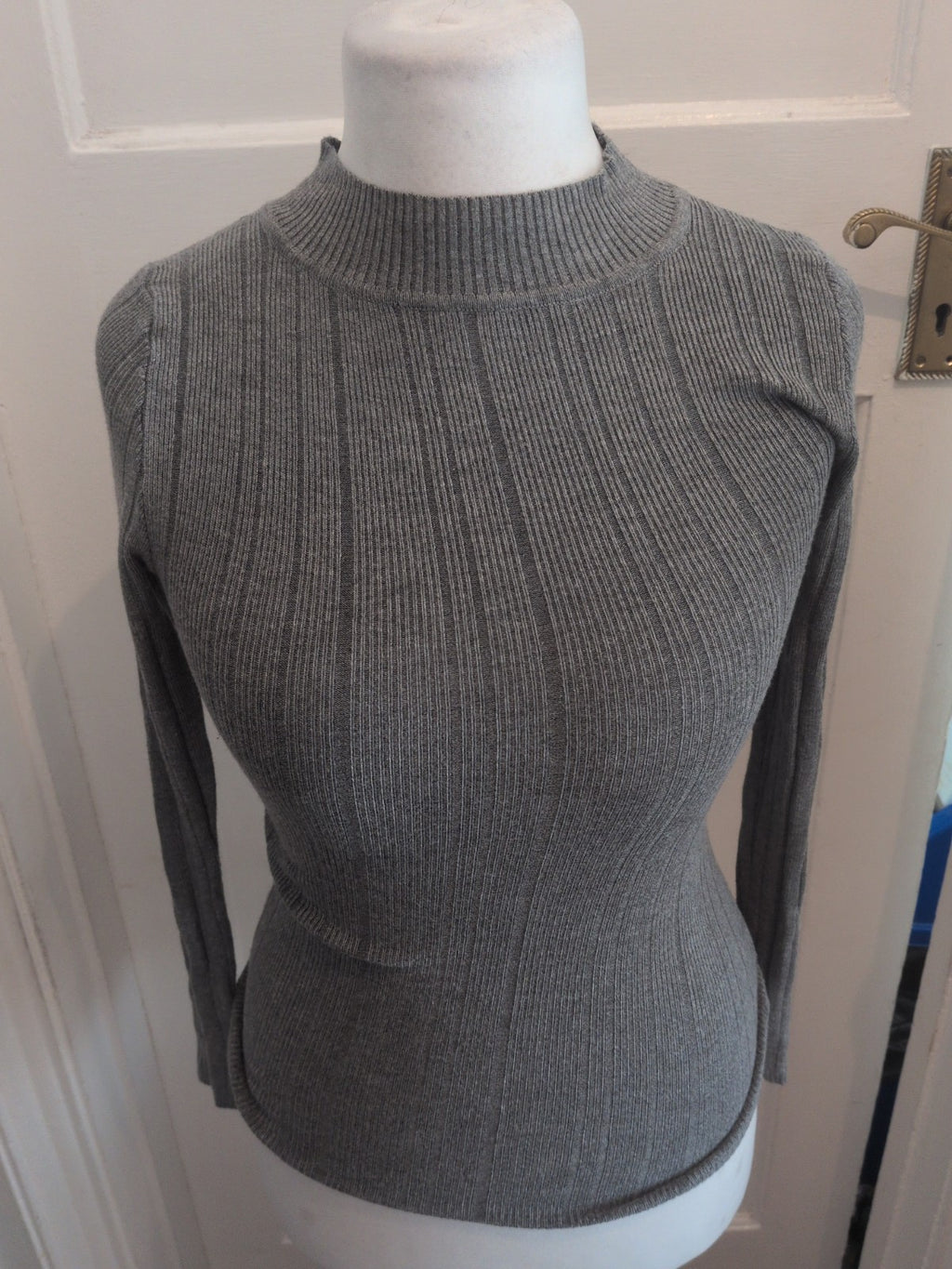 Primark 10 Grey High Neck Long Sleeve Jumper