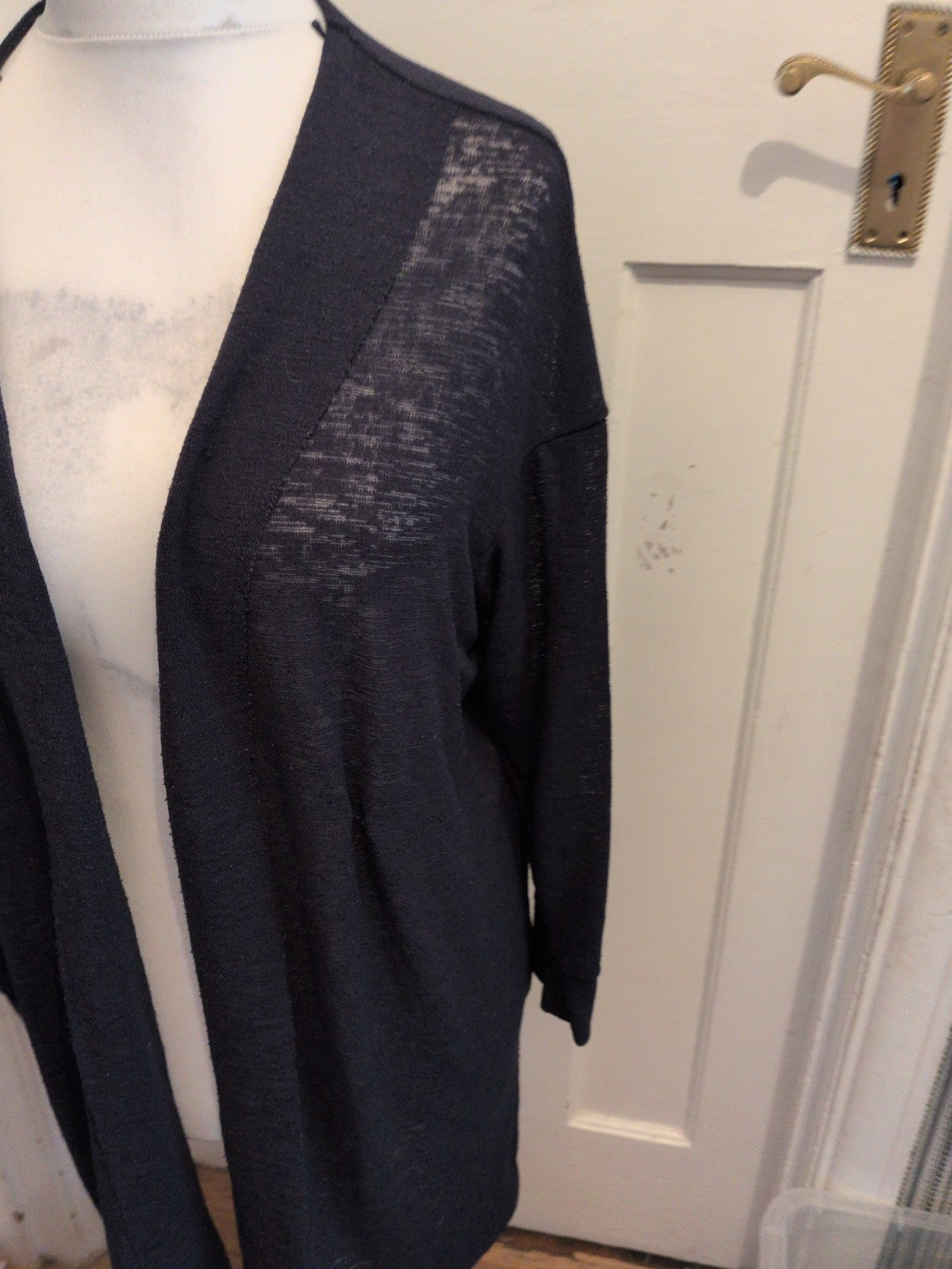 Ladies Next 24 Navy Long Sleeve Open Cardigan/Blouse