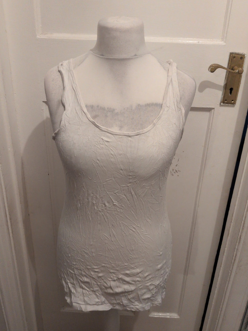 Papaya 14 White Sleeveless Tank Vest T-shirt Ladies