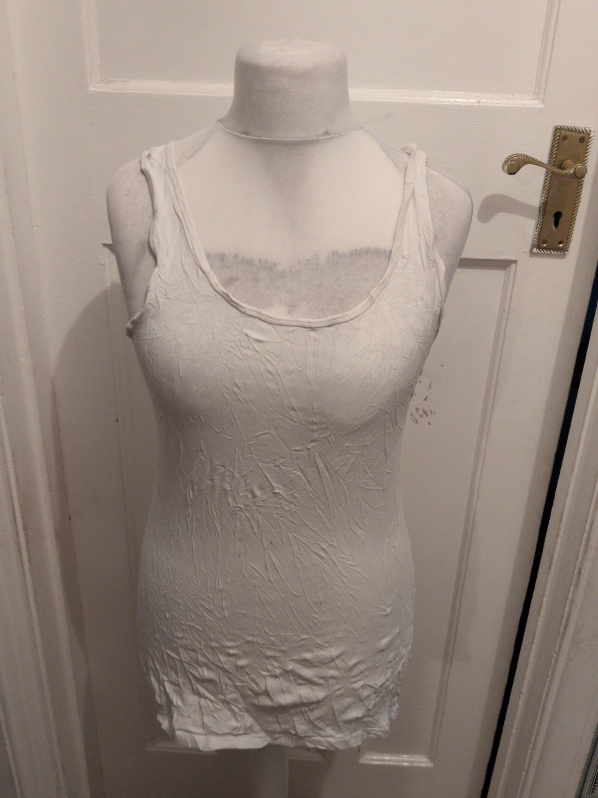 Papaya 14 White Sleeveless Tank Vest T-shirt Ladies