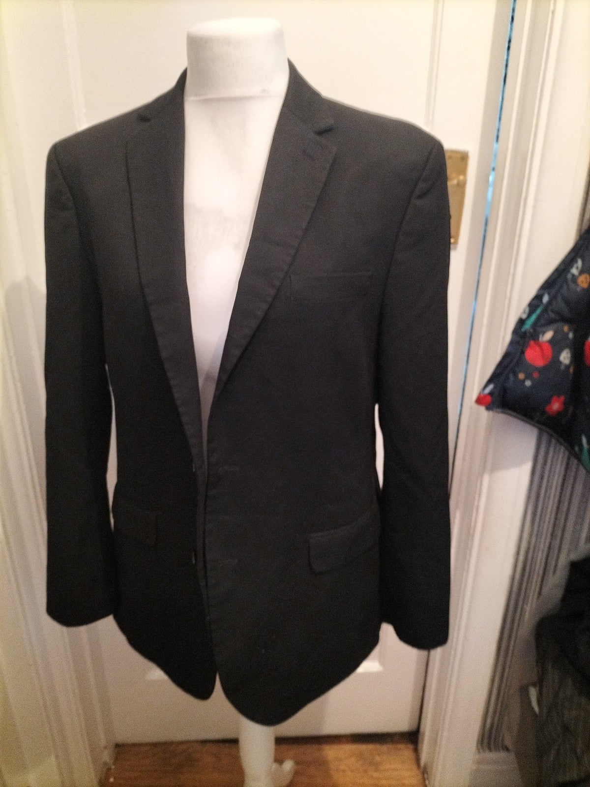 Mens M&S Size 42M Regular Fit Black Blazer