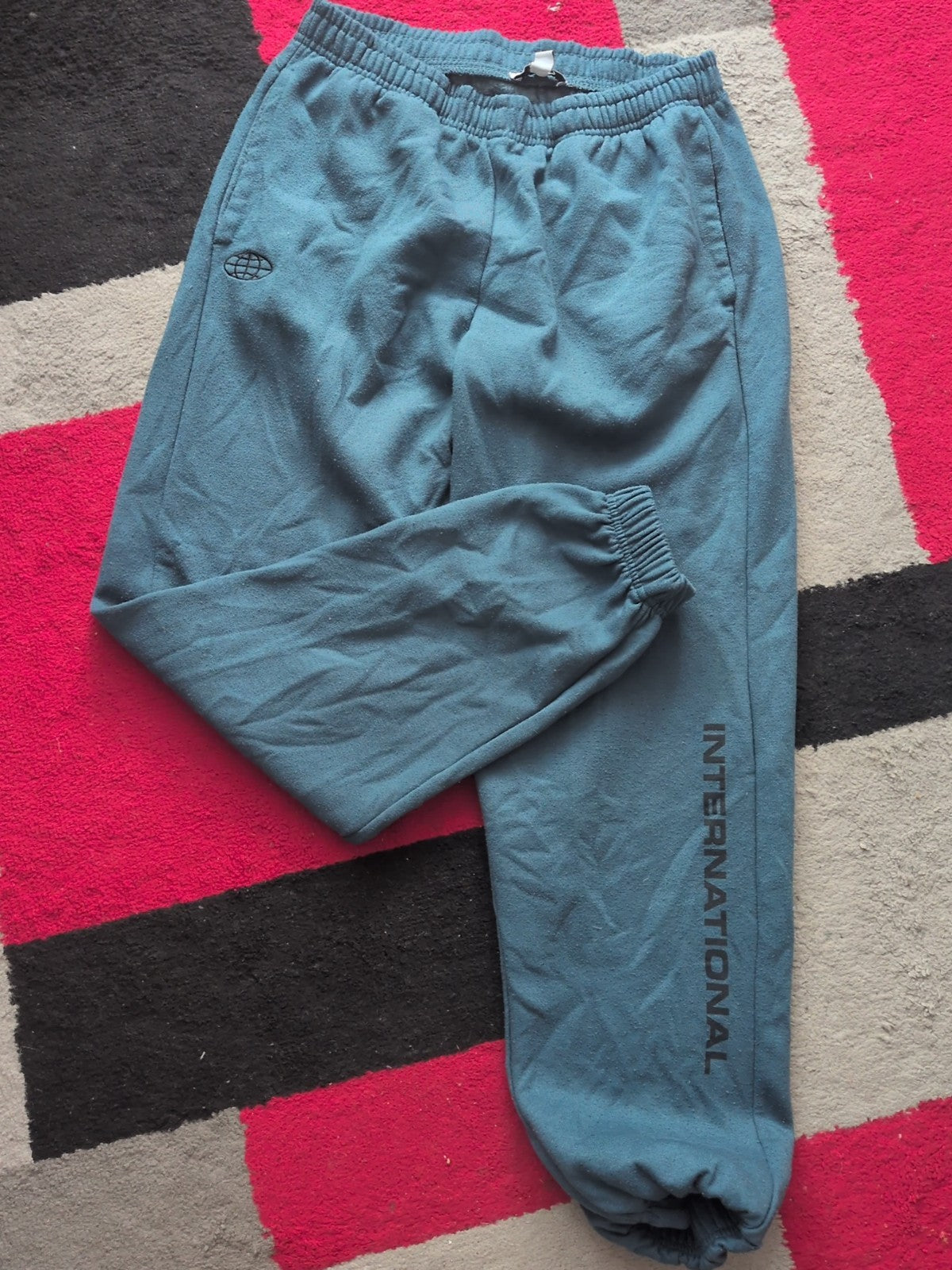 Ladies Topshop Size XS Teal Elasticated Joggers