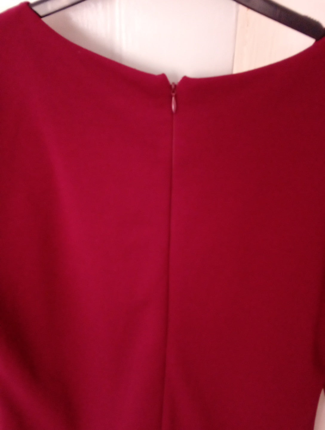 Ladies Burgundy Short Dress Size 12 New Collection 3/4 Sleeve