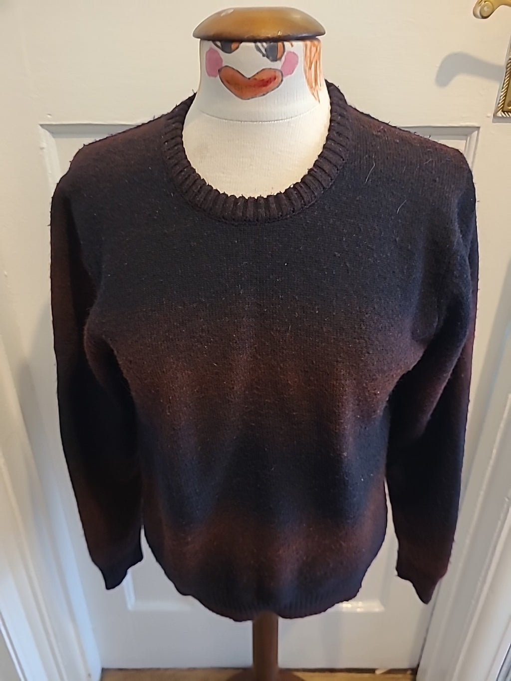 Mens Marks And Spencer Size Small Regular Navy Purple Long Sleeved Pullover...
