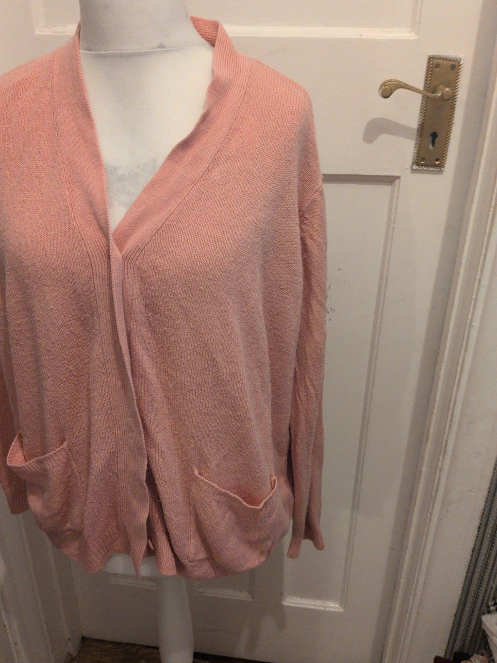 Damart 22/24 Pink Buttoned Cardigan Bobbling