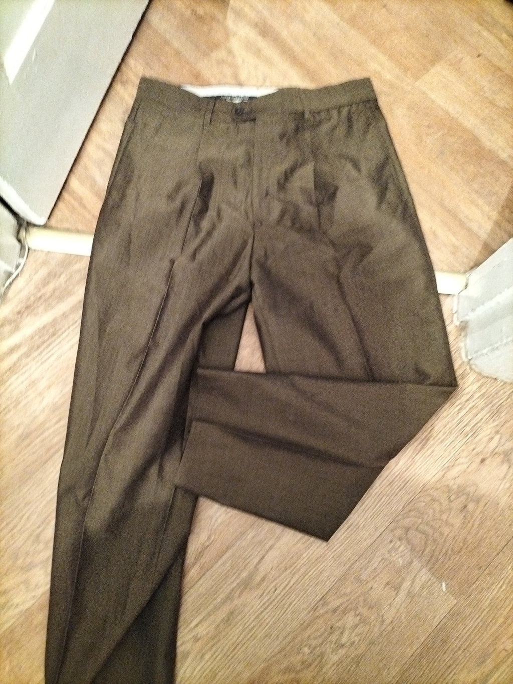 Mens Ciro Citterio Size 36/32 Brown Smart Trousers