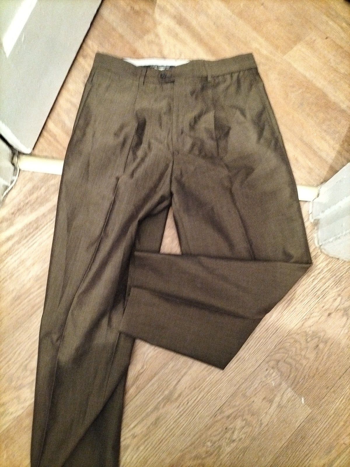 Mens Ciro Citterio Size 36/32 Brown Smart Trousers