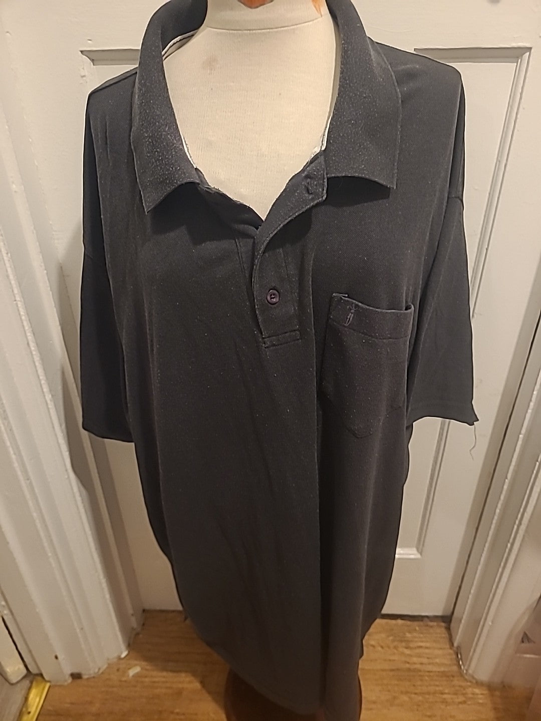 Mens Louie James Size 5XL Charcoal Golf Polo