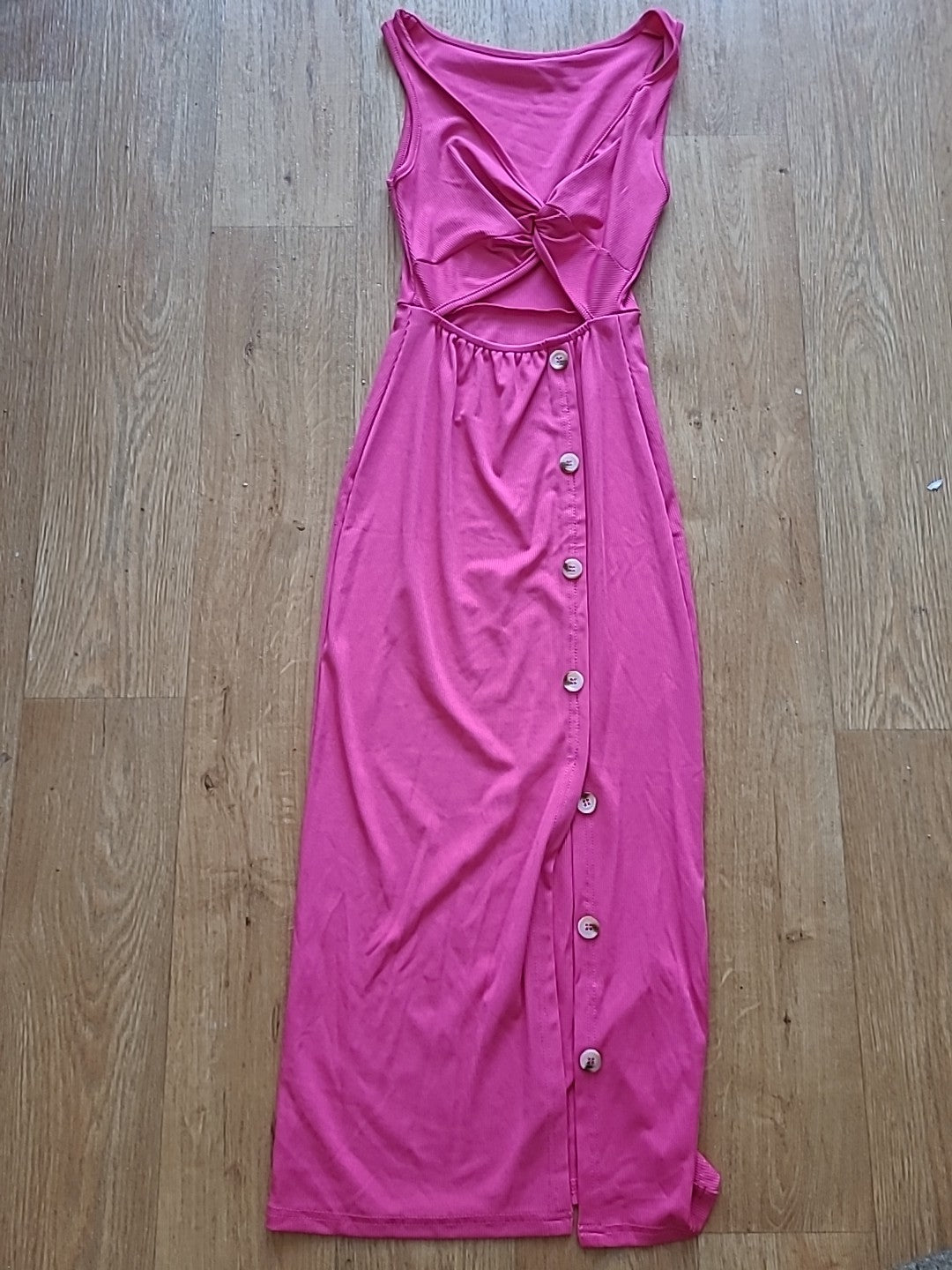 Ladies Shein Size XS Petite Hot Pink Sleeveless Dress