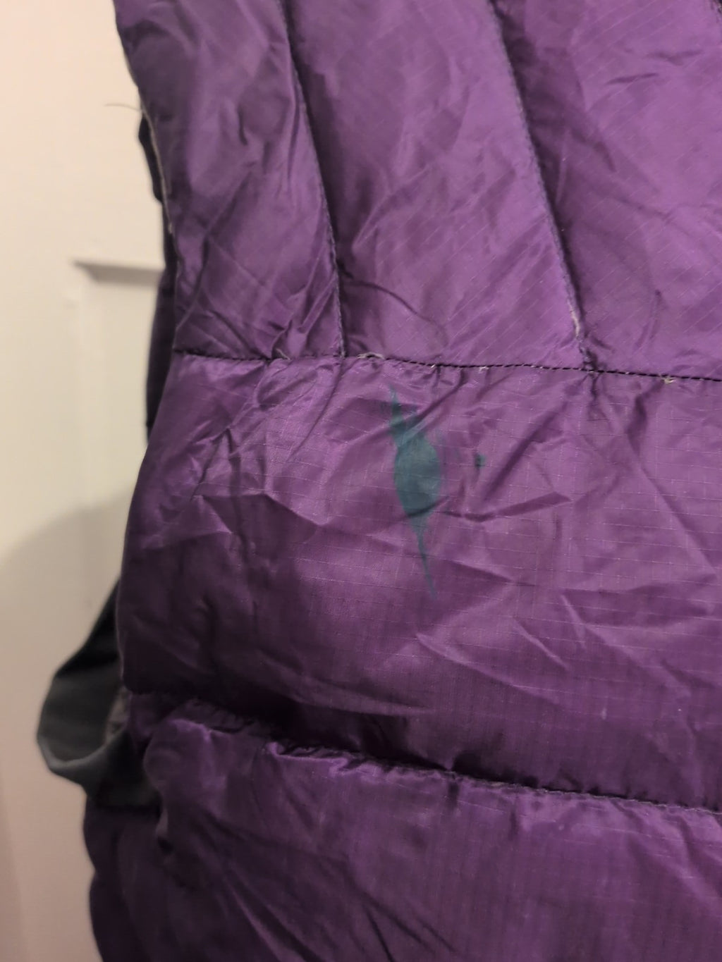 Ladies Rab Size 16 Purple Sleeveless Puffer Jacket