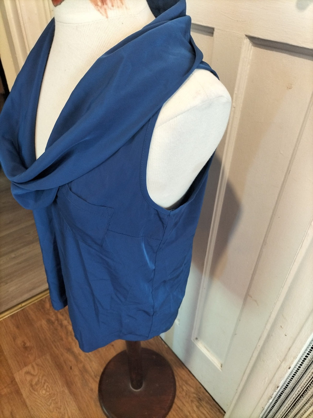 Ladies River Island Size 12 Royal Blue Sleeveless Tshirt