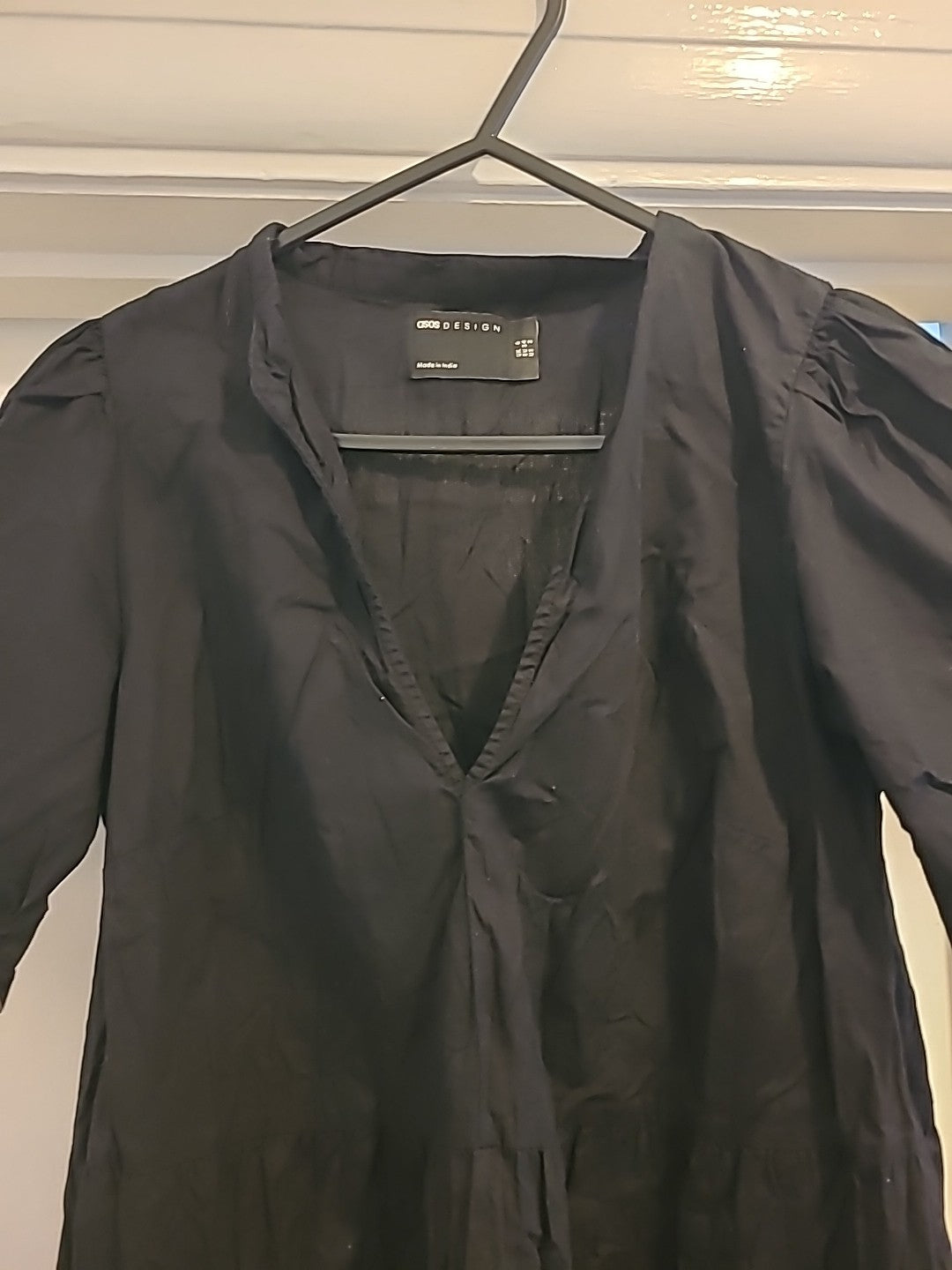 Ladies Asos Size 6 Black Short Sleeved Short Dress