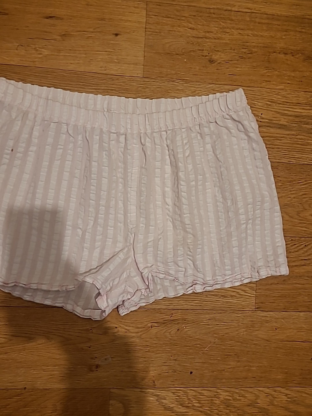 Ladies Primark Size 18-20 Pink And White Elasticated Sleep Shorts