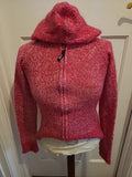 Ladies Hood Size 10 Pink Fleck Zip Through Jacket
