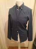 Mens Spitafields Size Small Navy Long Sleeved Shirt