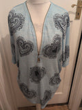 Ladies Voulez Vous Size M/L Blue Short Sleeve Blouse