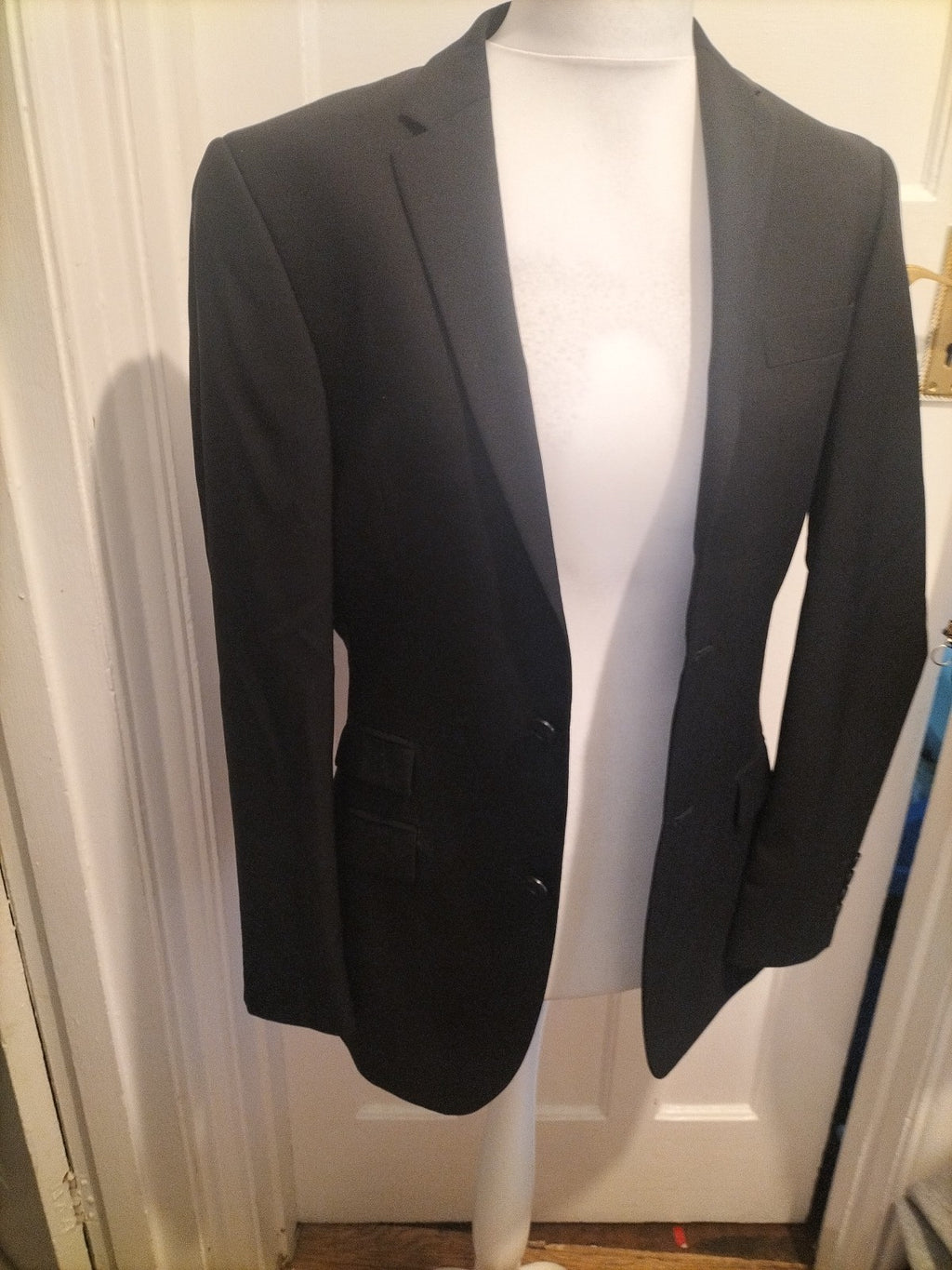 Mens Kenneth Cole Size 38R Black Padded Blazer