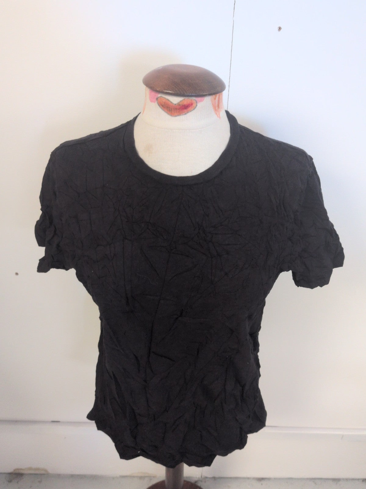 Ladies H&M Size Medium Black Short Sleeve Crew T-shirt