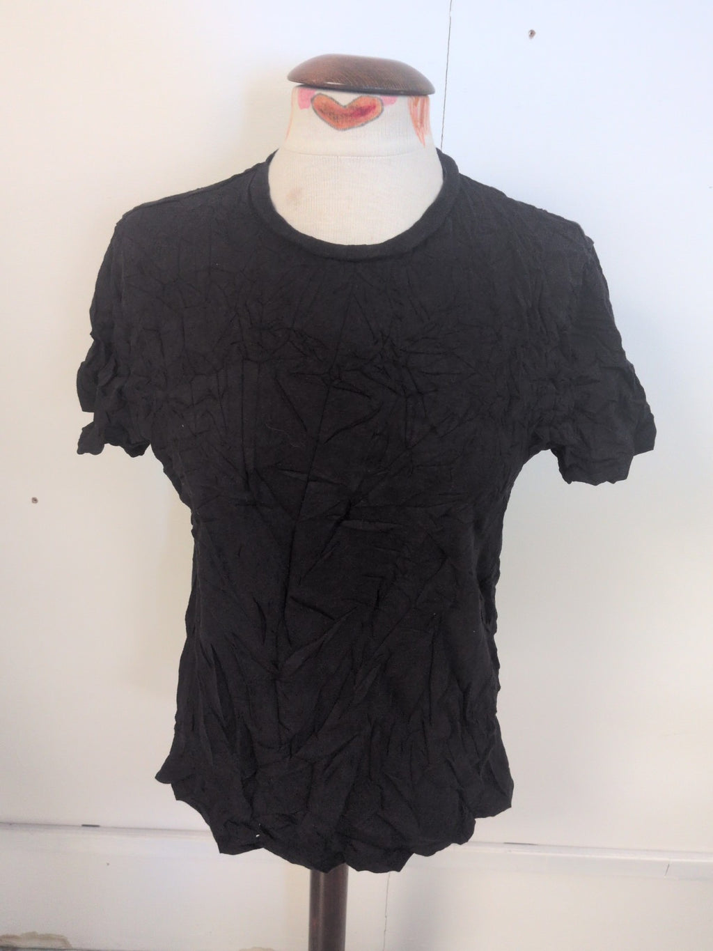 Ladies H&M Size Medium Black Short Sleeve Crew T-shirt
