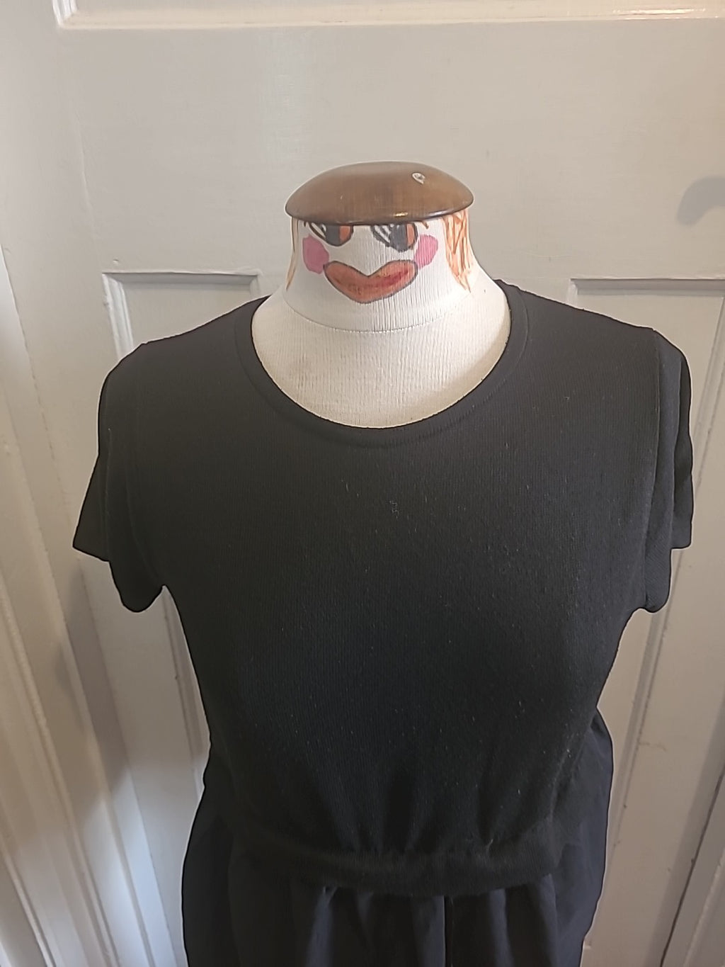 Ladies New Look Size 12 Black Short Sleeved Blouse