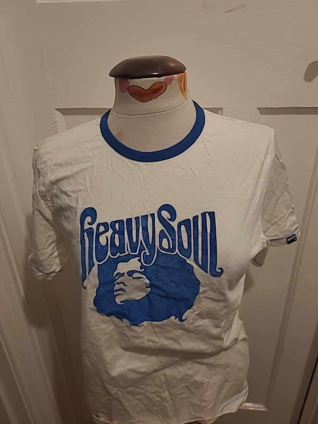Ladies Sonneti Size Small Off White Blue Short Sleeved Tshirt