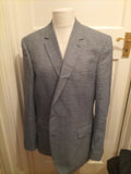 Mens Marks and Spencer Size 46m Blue Patterned Suit Jacket