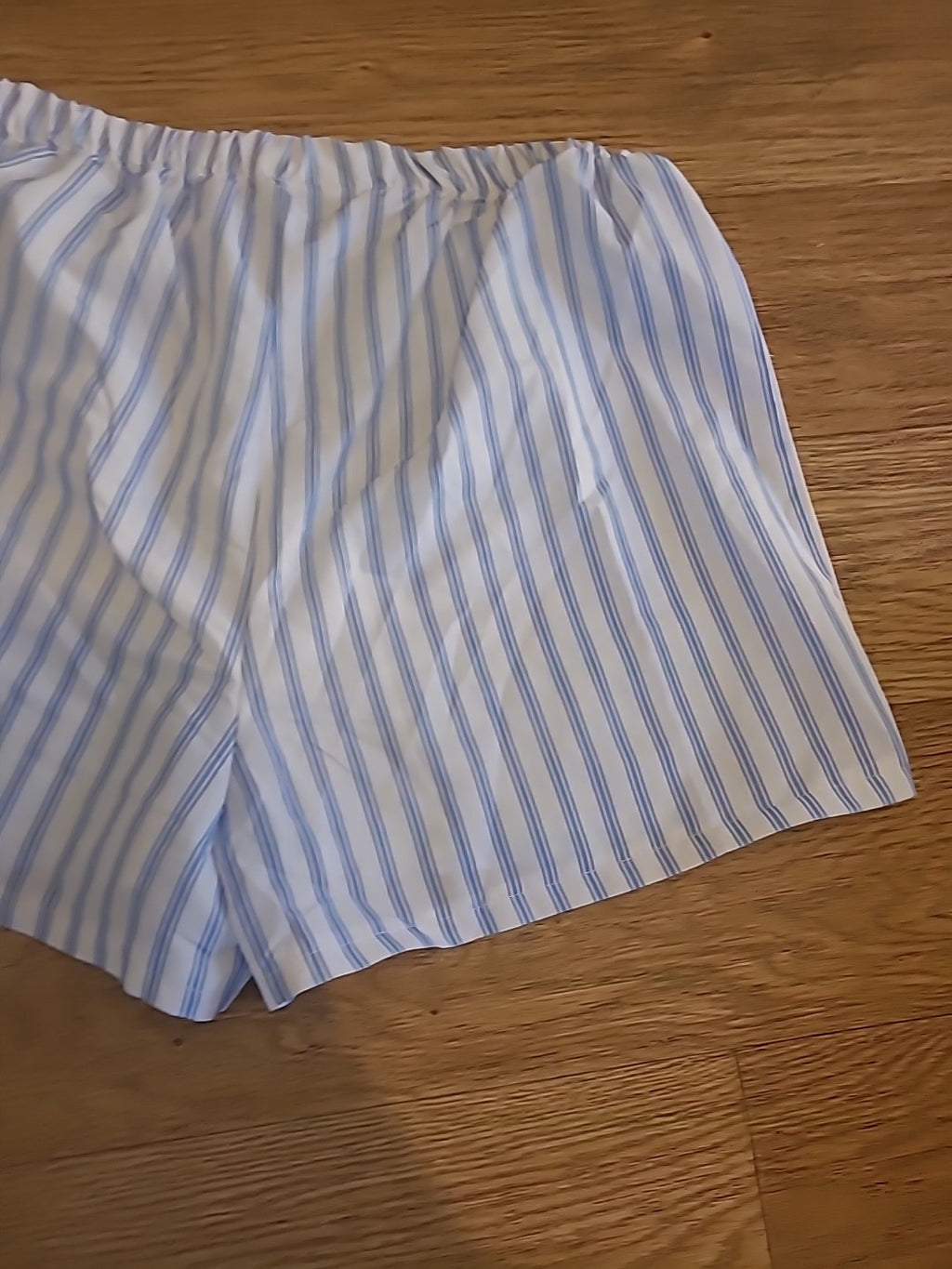 Ladies Blue Nest Size Xl Blue White Elasticated Shorts