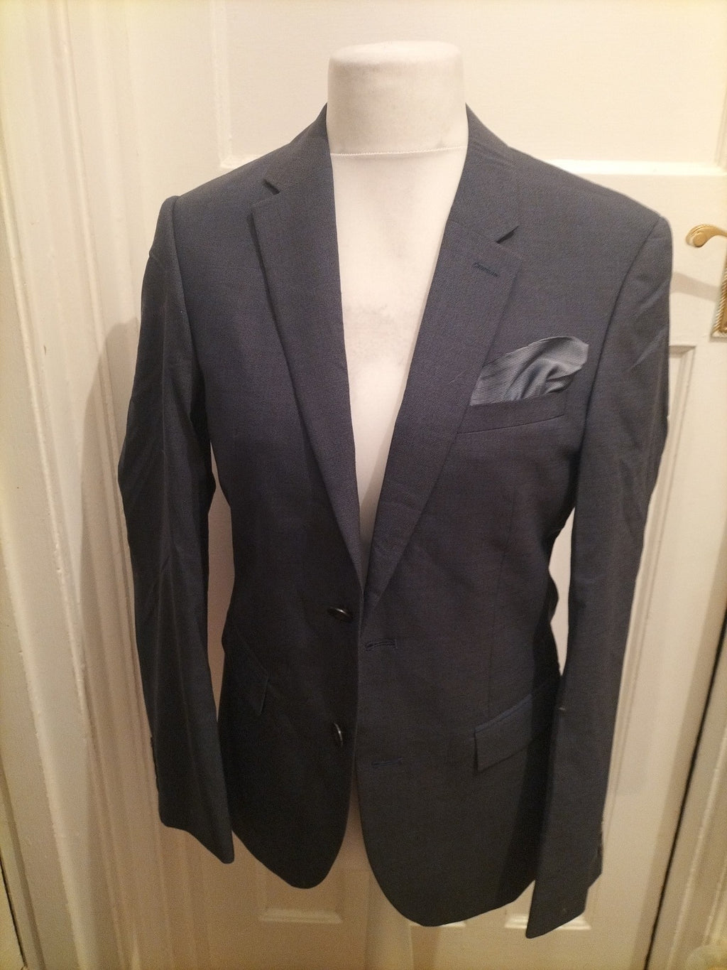 Mens Autograph Size 36M Tailored Fit Wool Suit Jacket Navy