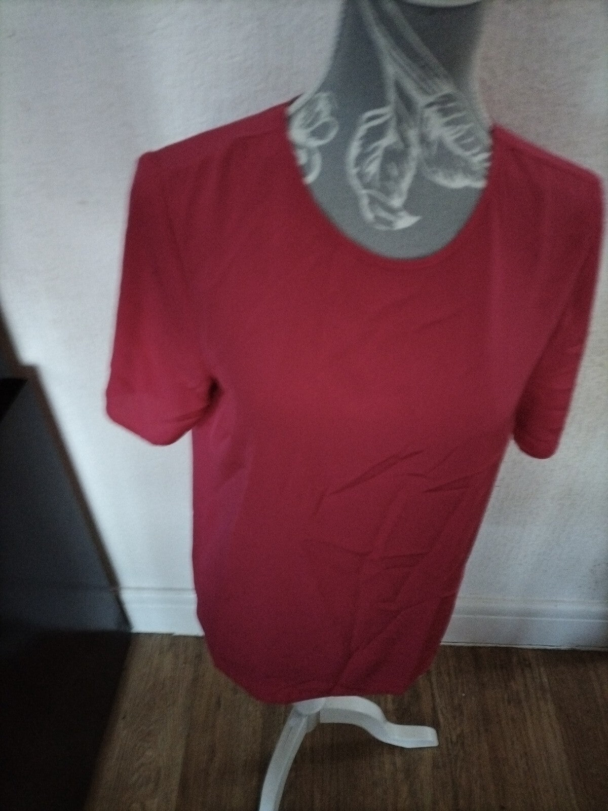 Ladies Marks And Spencer Size 8 Cerise Short Sleeved Blouse