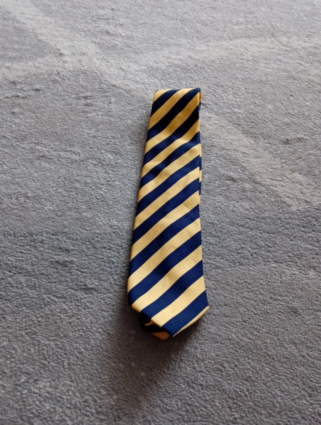 Mens Lemon/blue Stripe Tie Carlo Colombo Tie Rack