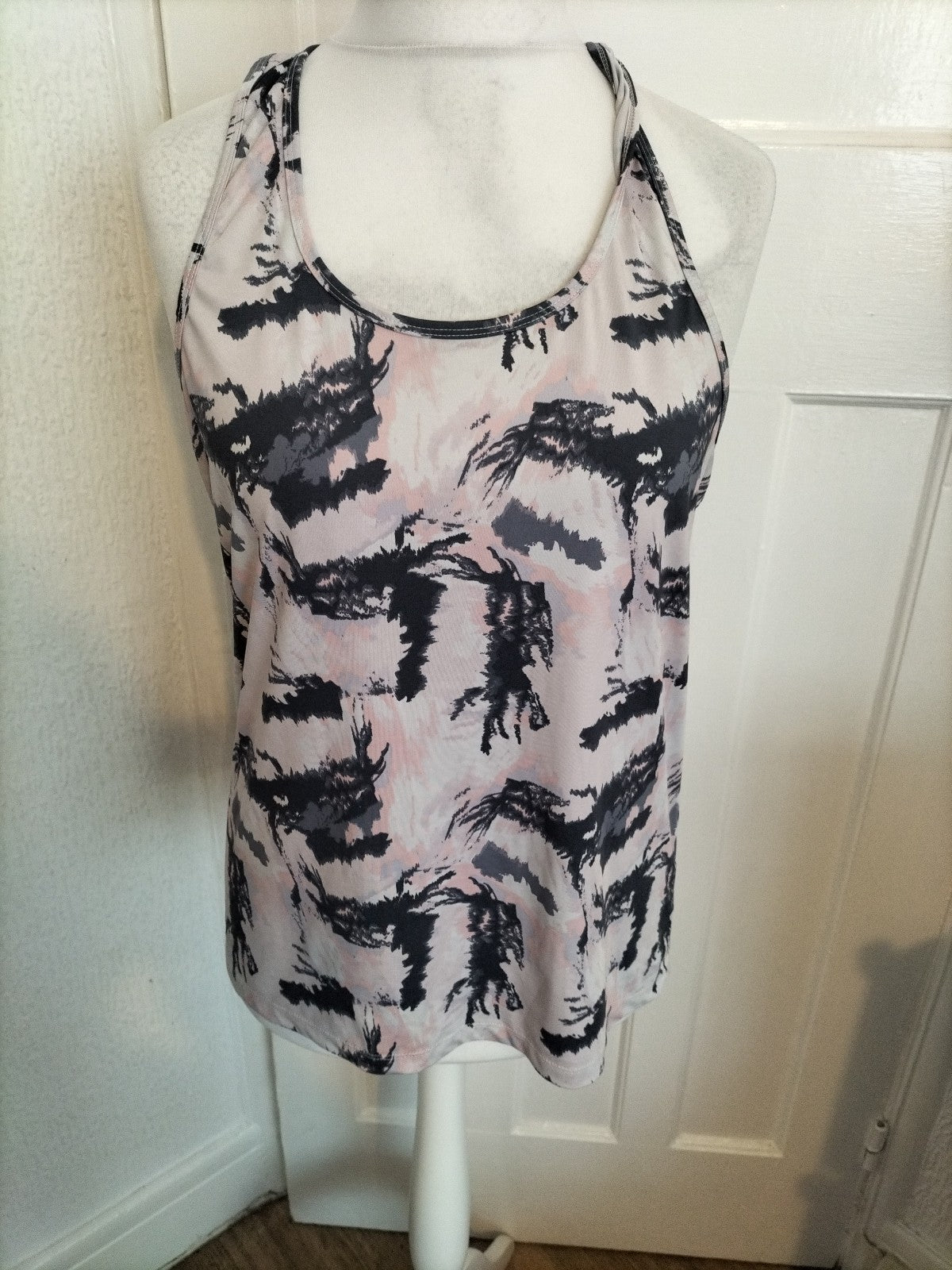 Ladies Pep&Co Size 14 Grey/Pink/White Vest Top