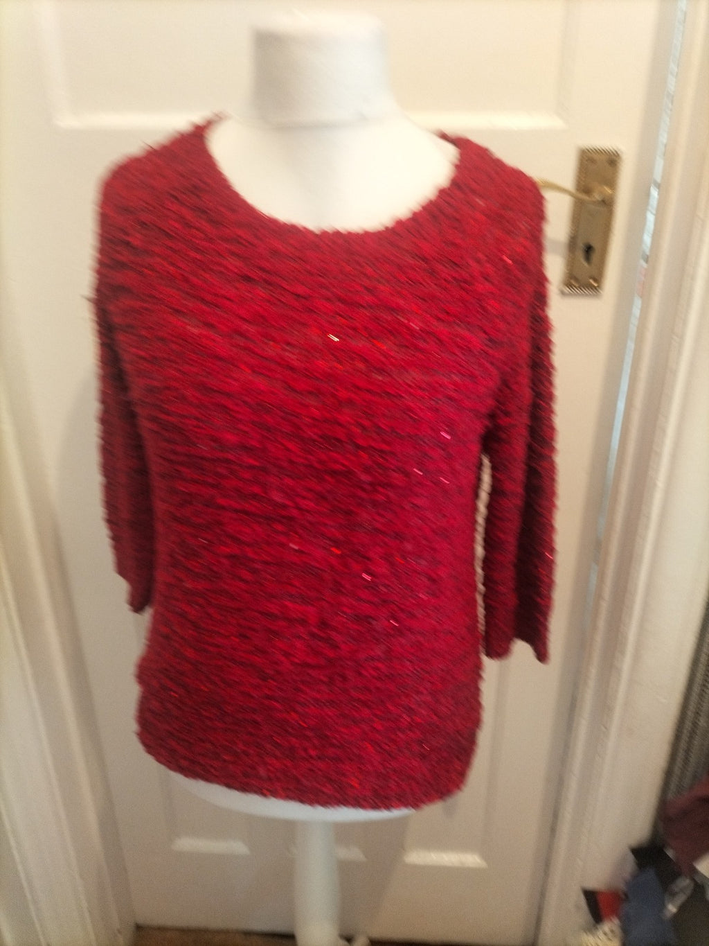 BM Collection Small Burgundy With Sequin Jumper Some Gag