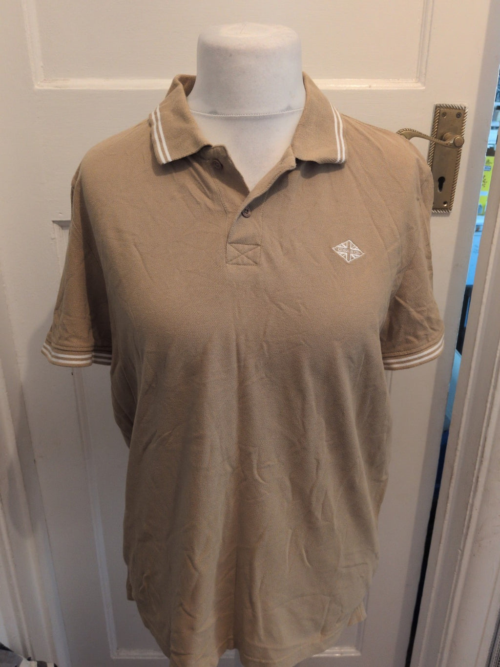 Quba&Co Medium Camel Short Sleeve Polo