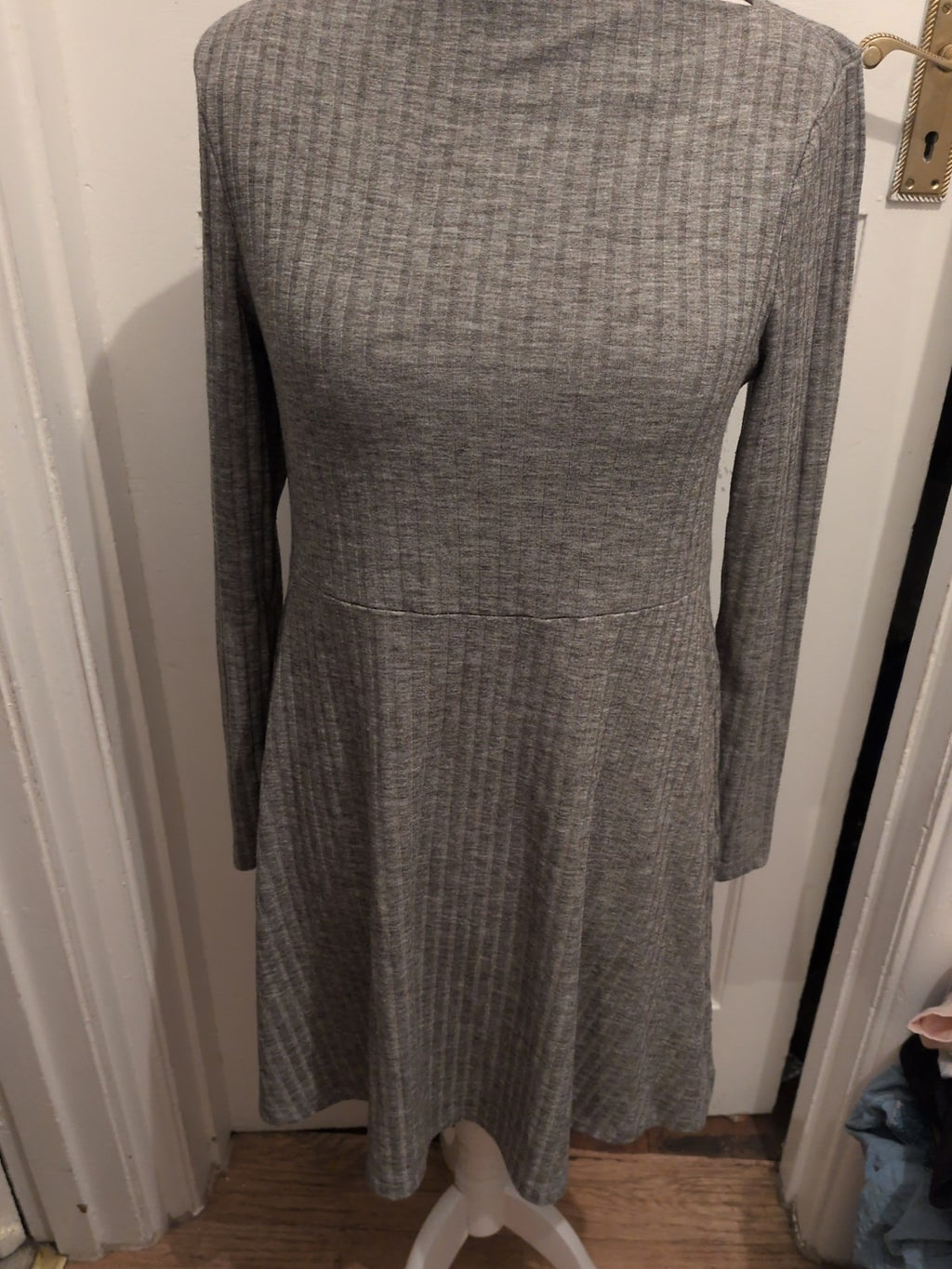 Primark Large Grey Brush Rib Long Sleeve Dress