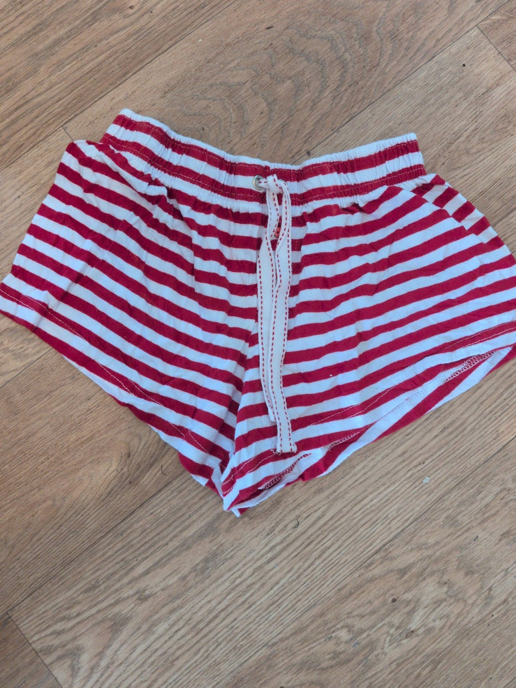 Primark 6-8 Red And White Stripe Sleep Shorts