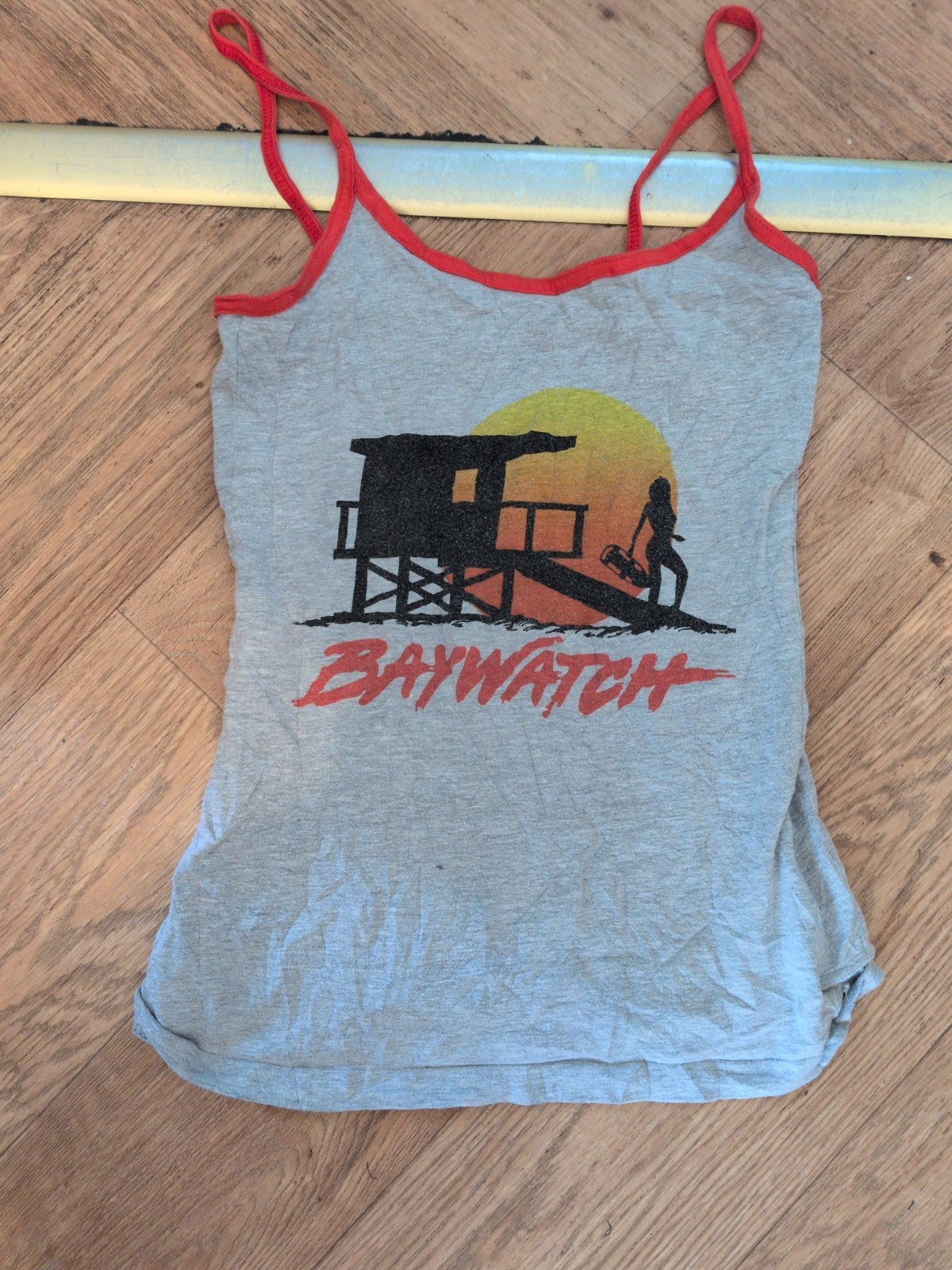 Baywatch Primark 6-8 Grey Pyjama Top Fading