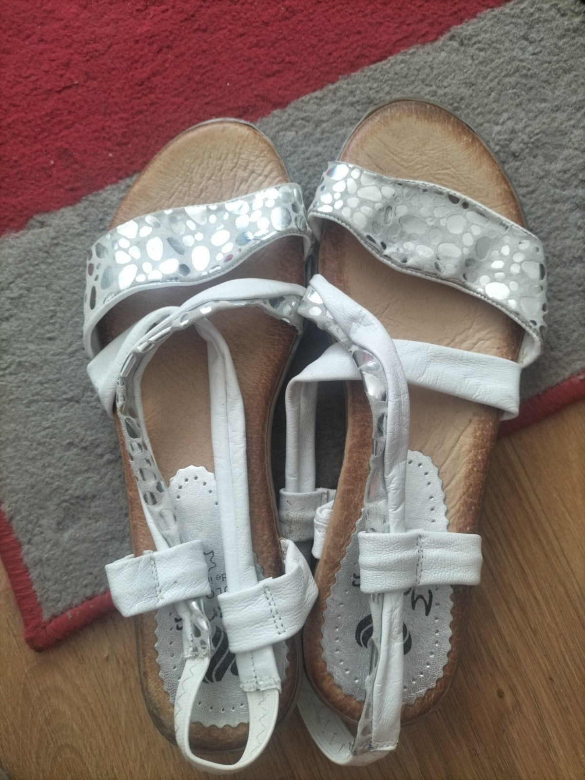 Maria Euro 38 White Open Strappy Sandals