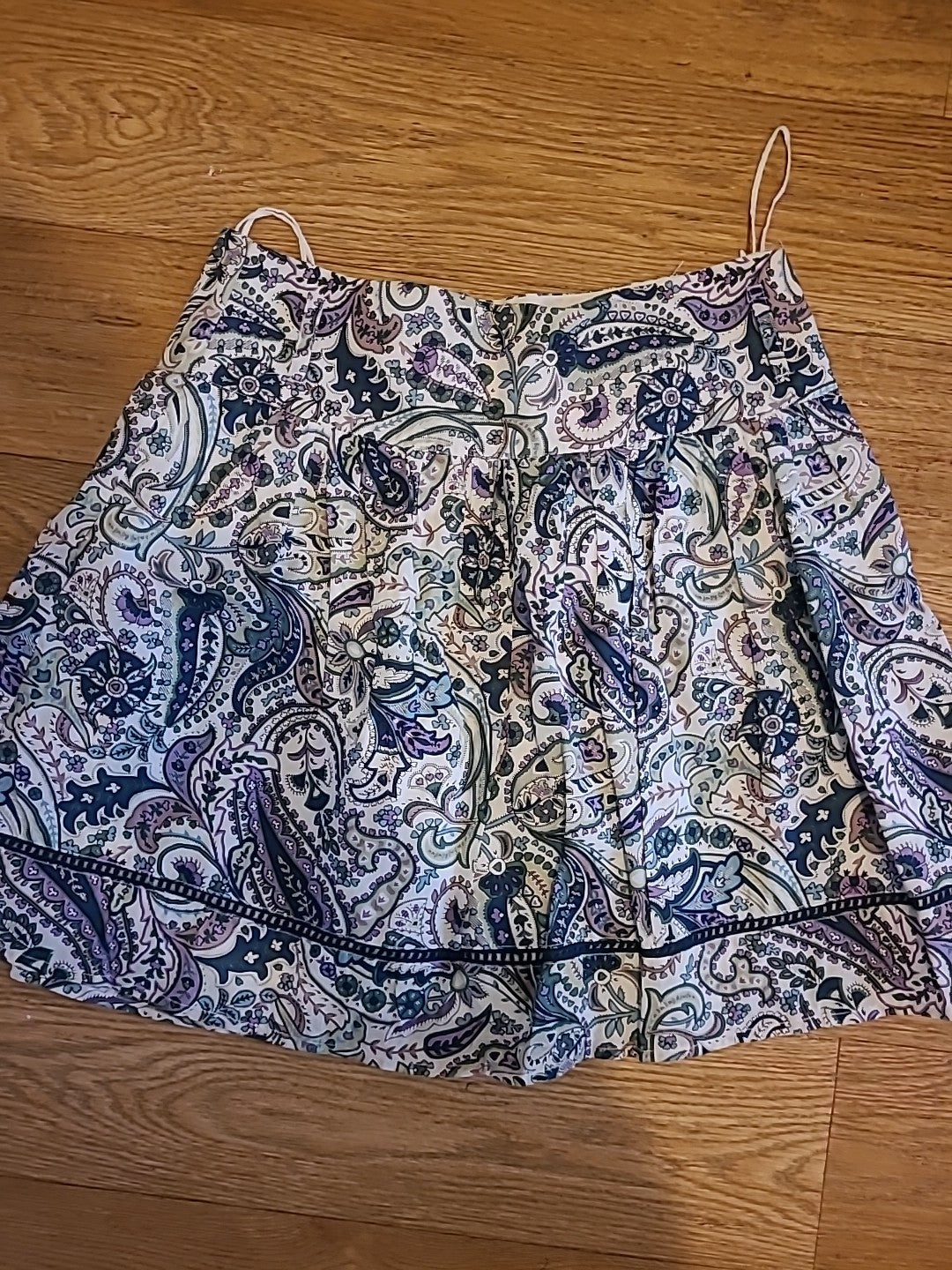 Ladies Papaya Size 10 Green Aztec Floral Lined Short Skirt