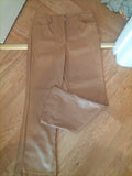 Ladies Primark Size 12 Brown Pleather Trousers