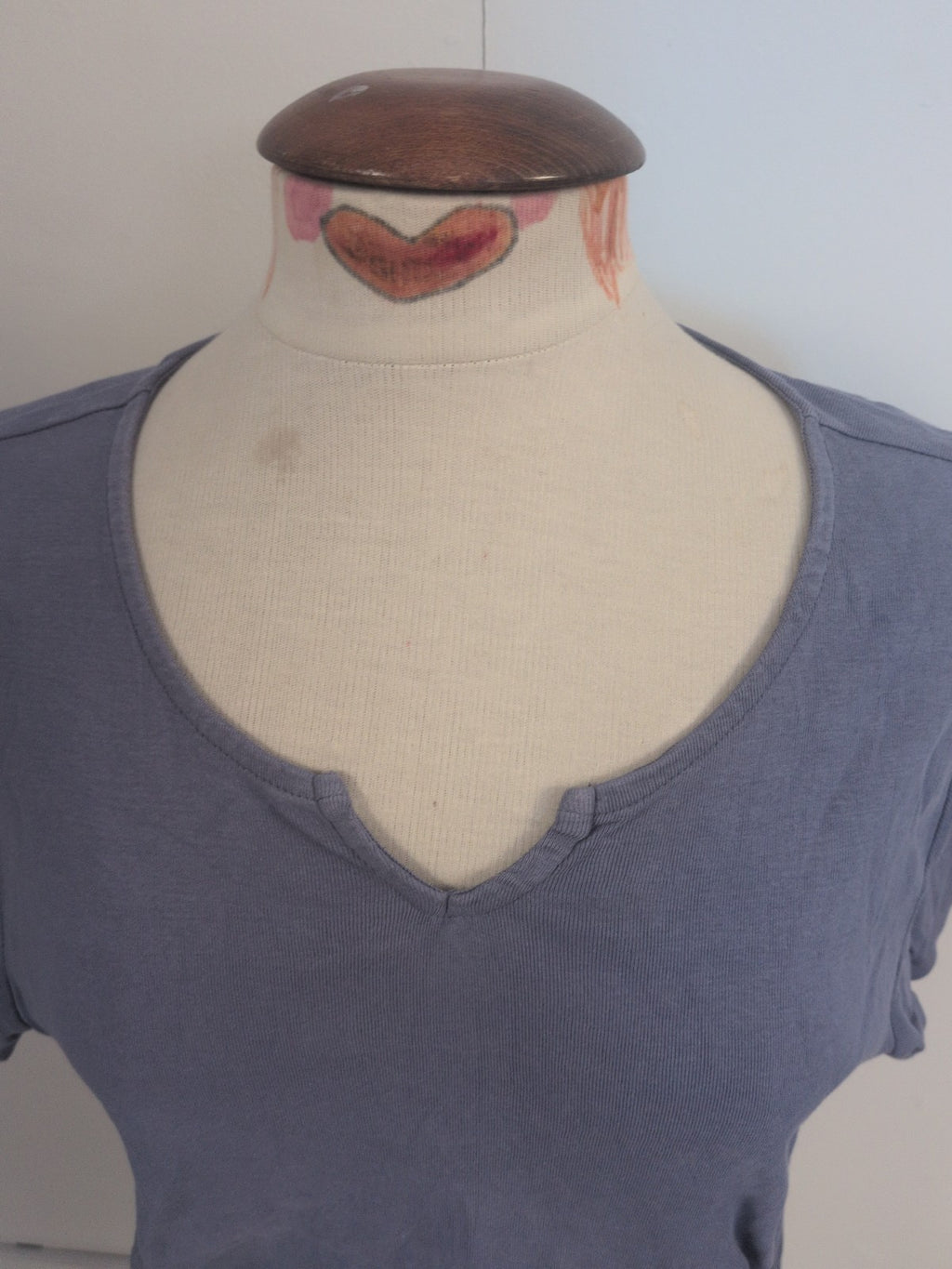 Bonmarche 16 Blue V Neck Short Sleeve T-shirt