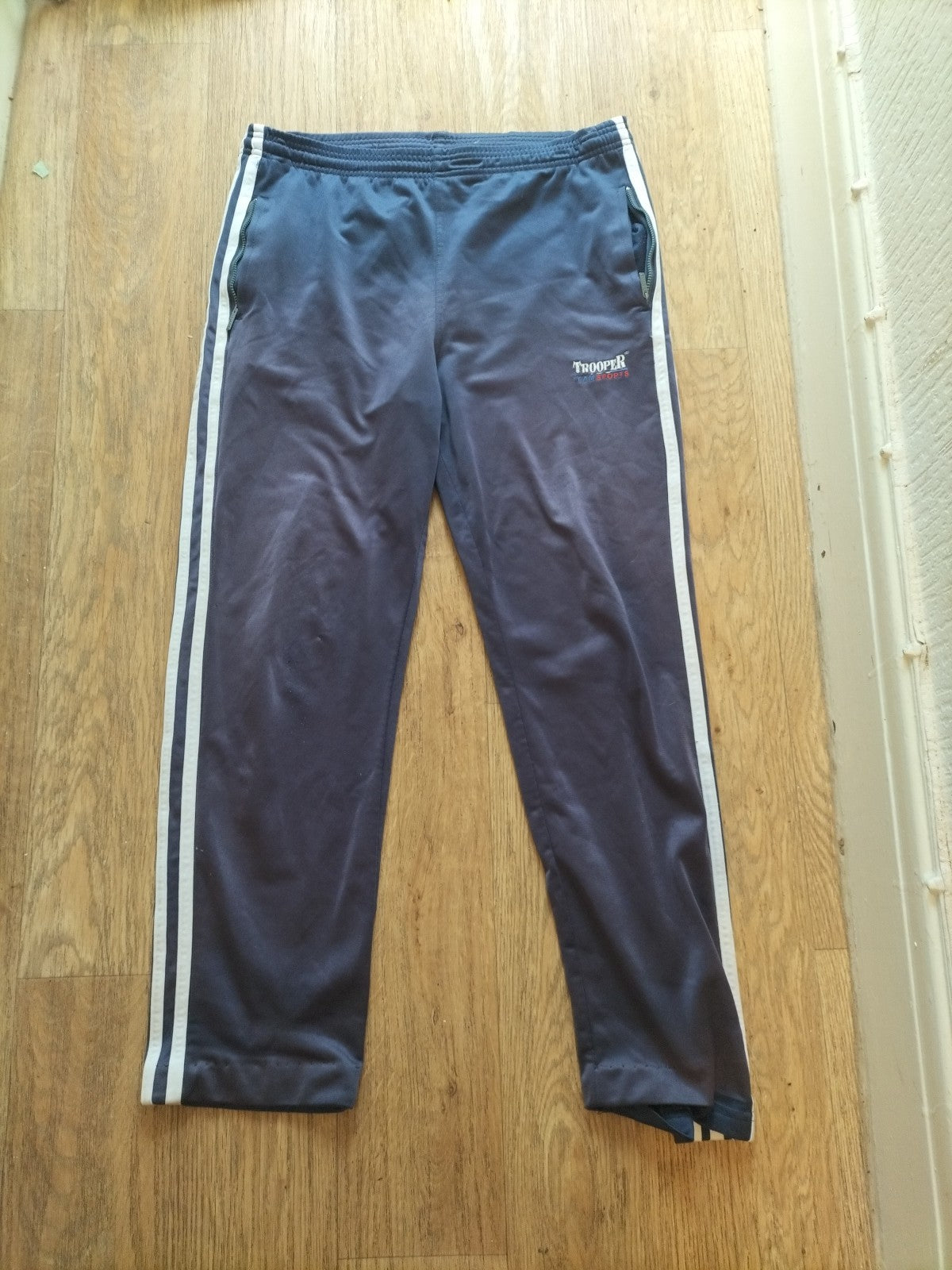 Mens Trooper Size Small Navy Elasticated Jogger Bottoms