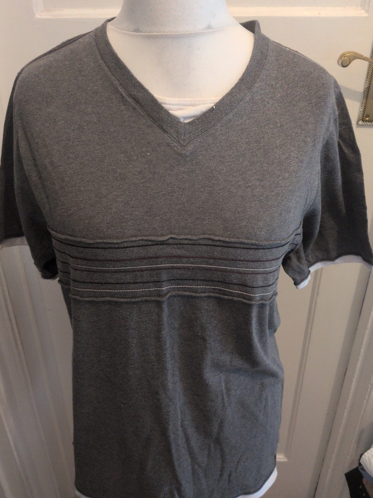 M&S Medium Grey Short Sleeve Pyjama Top