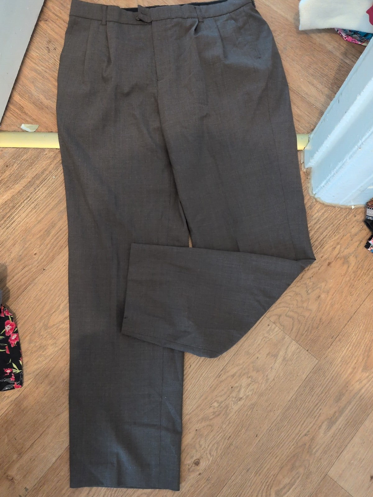 Mens Taillissime 32" Grey Smart Trousers