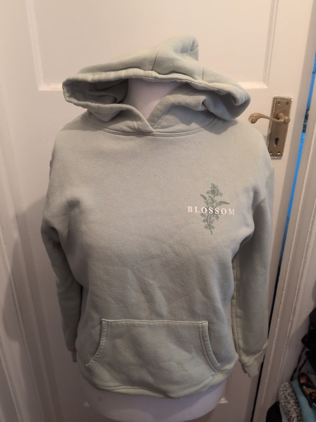 Ladies Primark Size 12-14 Pale Mint Pullover Hoodie