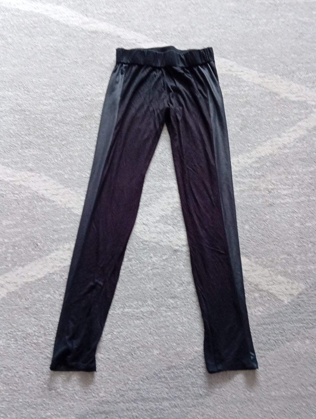 Ladies Black Leggings Size 12 Atmosphere Satin Trim Down The Leg